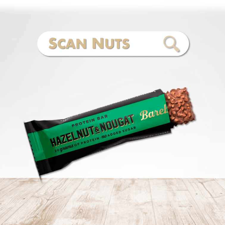 Barebells protein bar hazelnuts nougat scannuts
