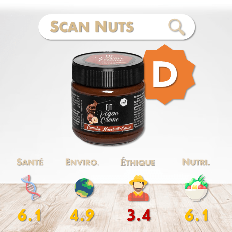 Nu3 fit protein vegan creme score scannuts