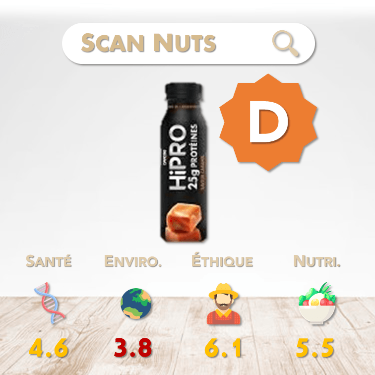 Danone Hipro caramel score scannuts