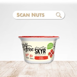 Danone skyr light and free fraise : test-avis-score scannuts