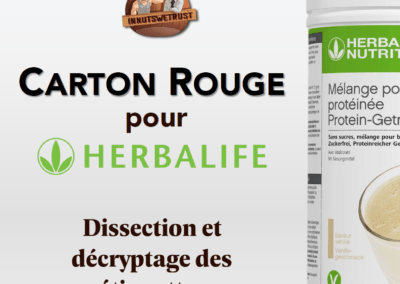 Carton rouge pour herbalife : infographie