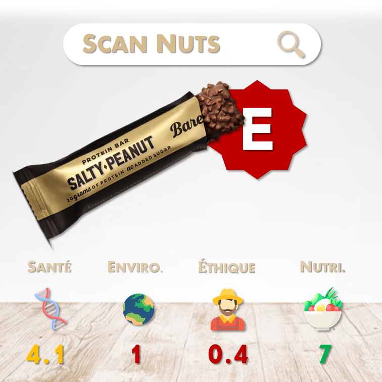 Barebells protein bar salty peanut score scannuts