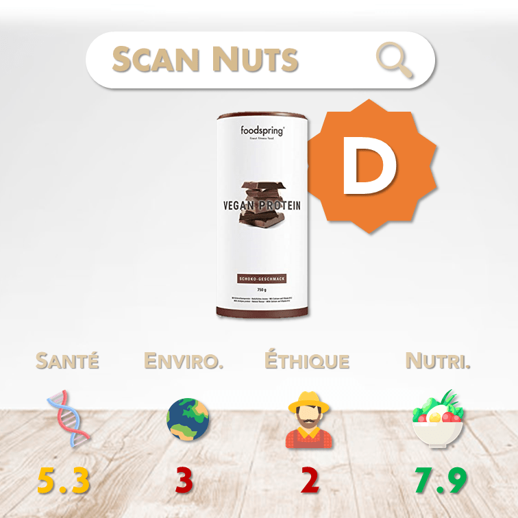 Foodspring® vegan protein chocolat score scannuts
