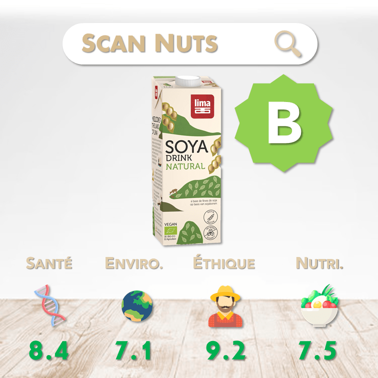 Lima soya natural boisson végétale score scannuts
