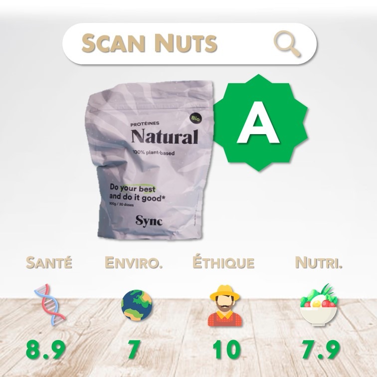 Sync Protein natural vegan score scannuts