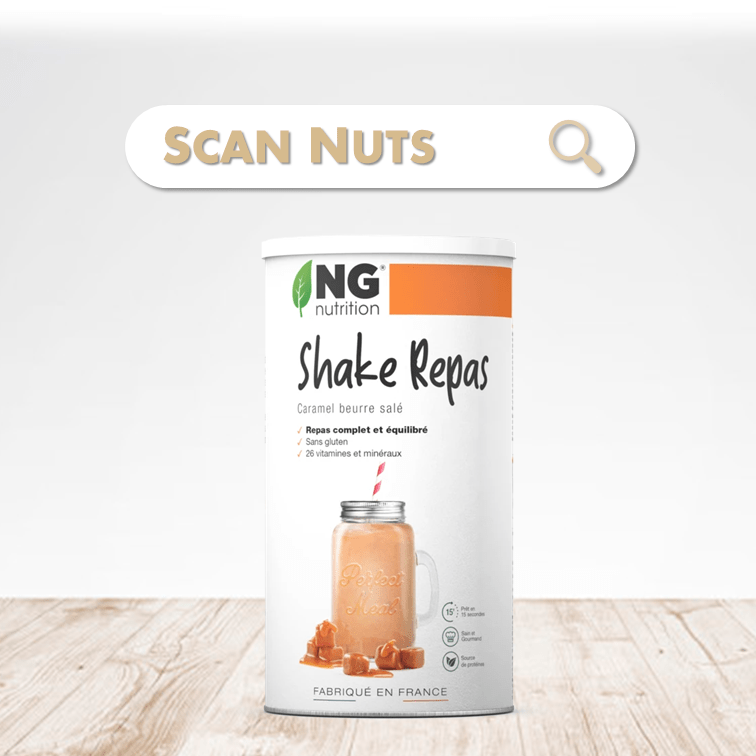 NG nutrition caramel beurre salé shake repas scannuts