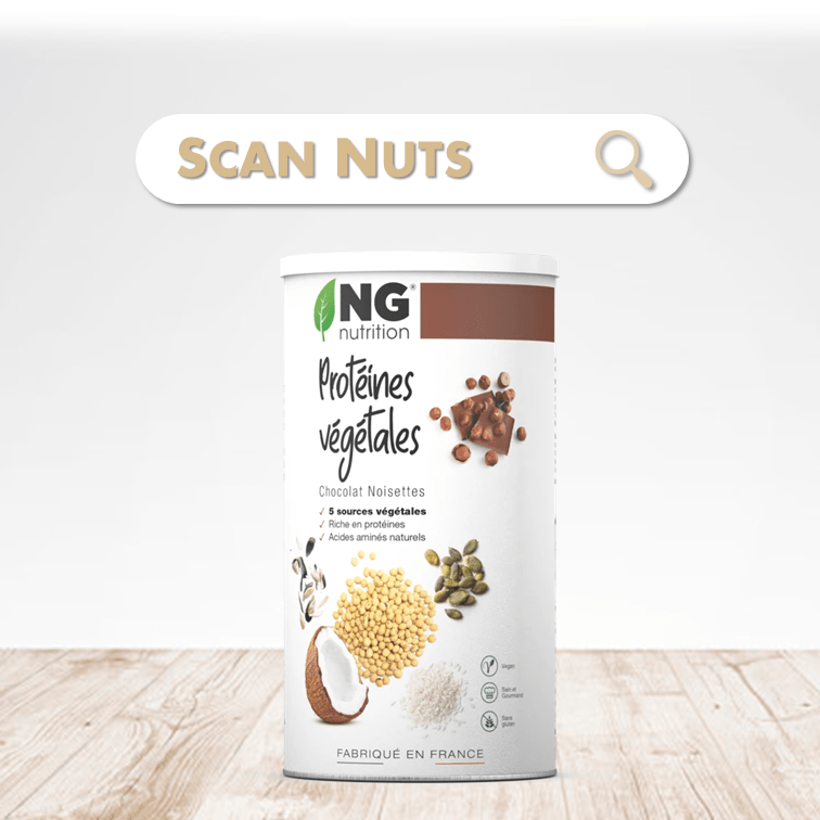 NG nutrition chocolat noisettes protéines végétales scannuts