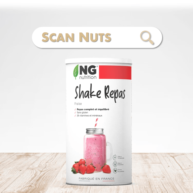 NG nutrition fraise shake repas scannuts