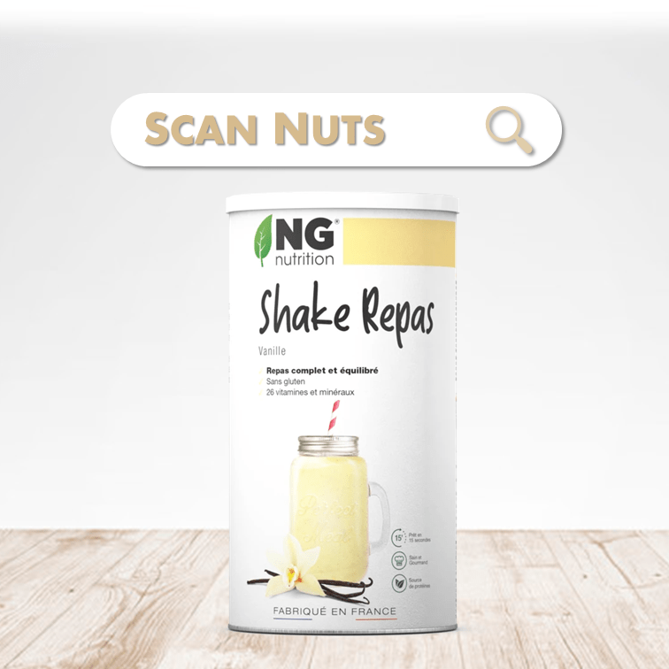NG nutrition vanille shake repas scannuts