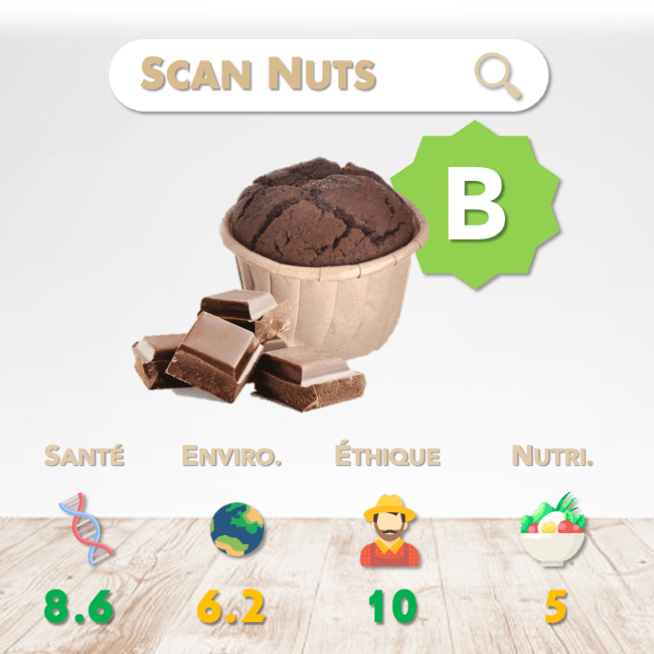 Enduractiv muffin chocolat bio score scannuts