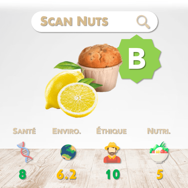 Enduractiv muffin citron bio score scannuts