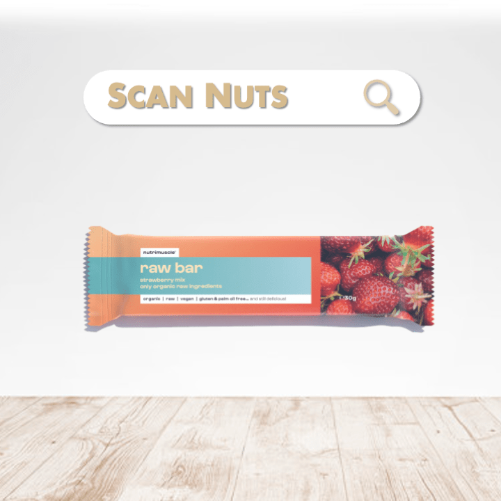 Nutrimuscle raw bar strawberry scannuts
