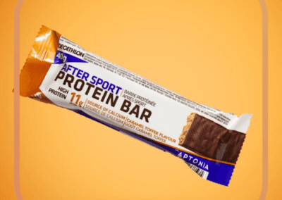 Decathlon Recovery protein bar caramel : analyse