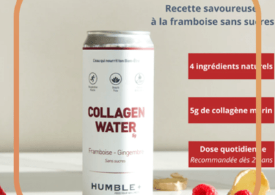 Humbleplus collagen water framboise avis scannuts