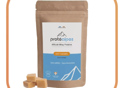 Whey protéine caramel Altitude Protéalpes