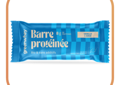 Barre protéinée bio vanille coco greenwhey