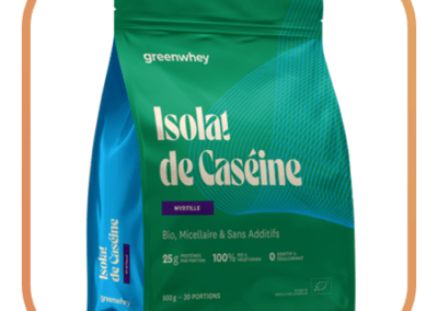 Greenwhey isolat de caséine micellaire bio myrtille