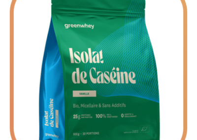 Isolat de caséine micellaire bio vanille greenwhey