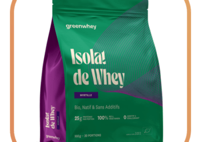 Isolat de whey myrtille bio native greenwhey