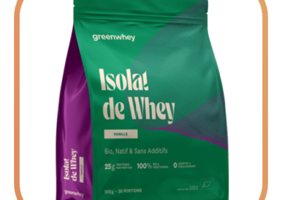 Greenwhey isolat de whey bio native vanille