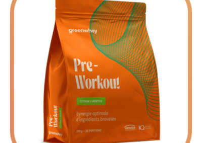 Pre-workout bio citron et menthe greenwhey