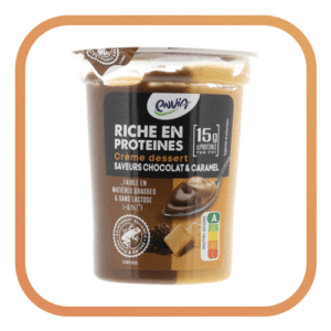 Crème dessert duo protéinée chocolat et caramel