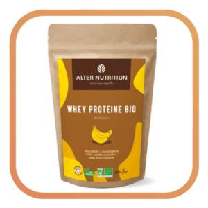 Proteine de whey bio saveur banane
