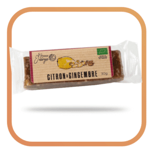 Barre énergétique Bio & Artisanale Citron Gingembre