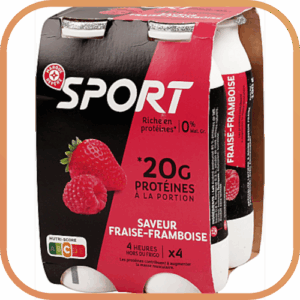 Sport - Yaourt à boire protéiné Fraise Framboise