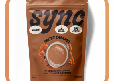 Salted Caramel protein powder Sync