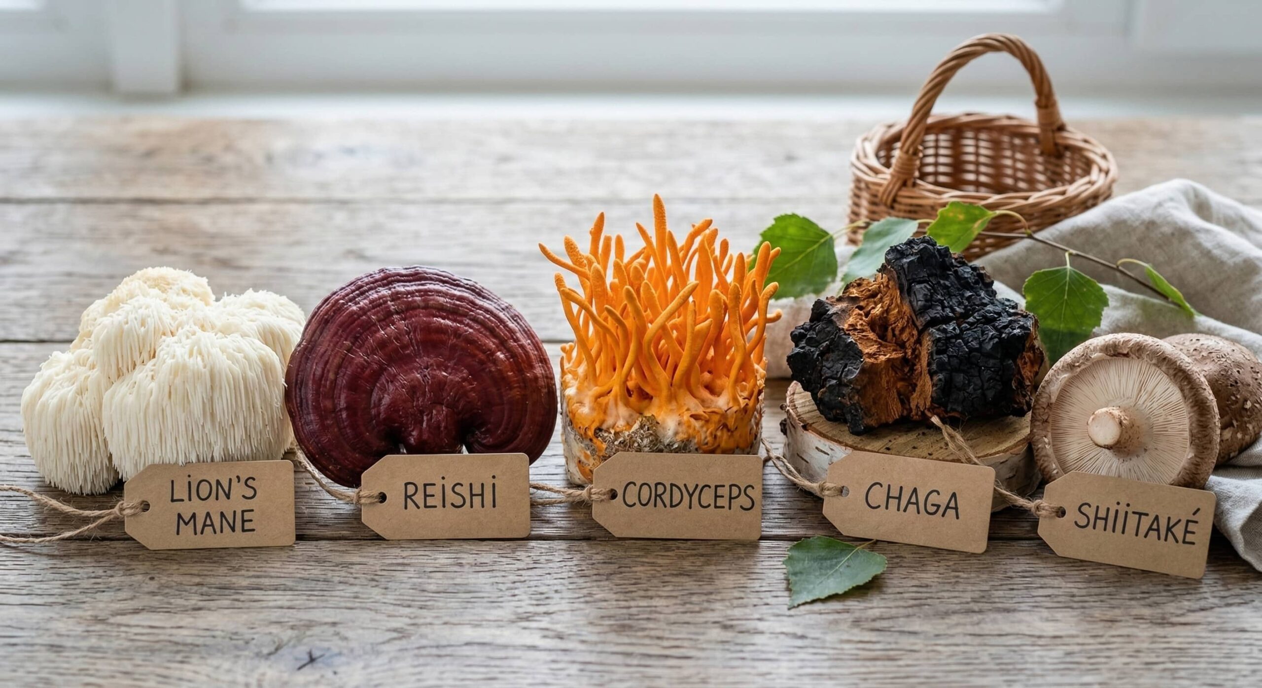 Champignons adaptogènes espèces