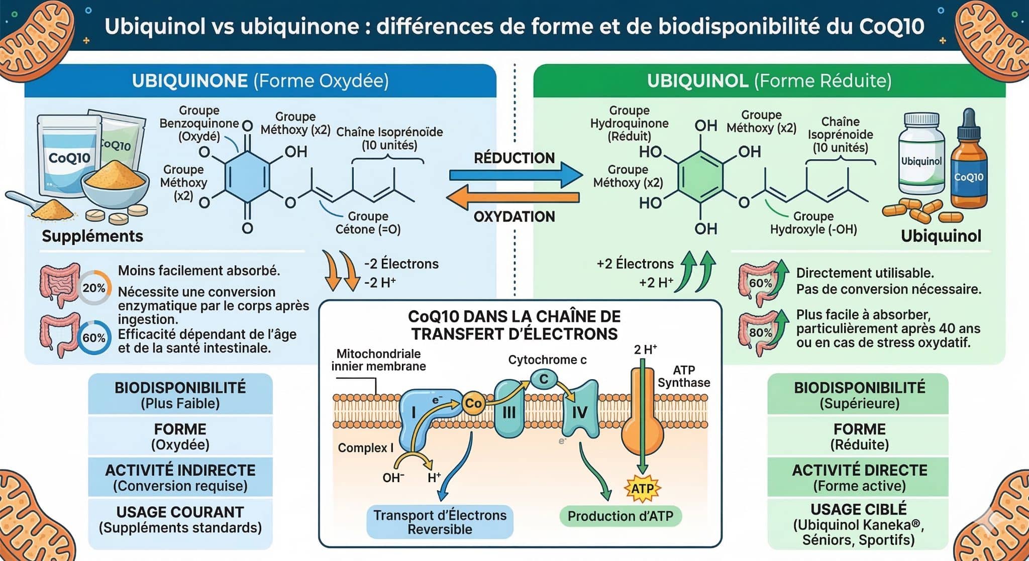Ubiquinol ou ubiquinone