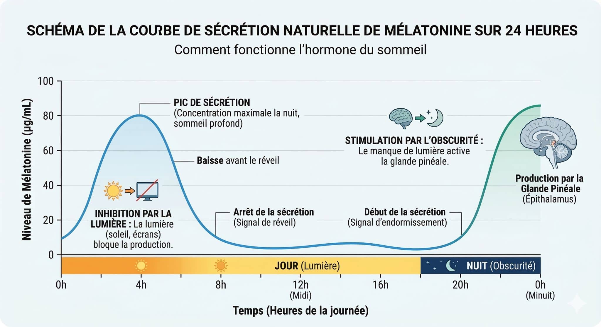 schema secretion melatonine