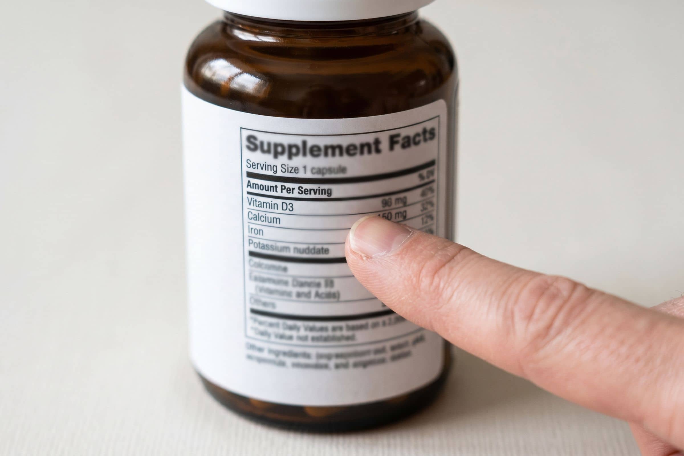 vitamine d etiquette