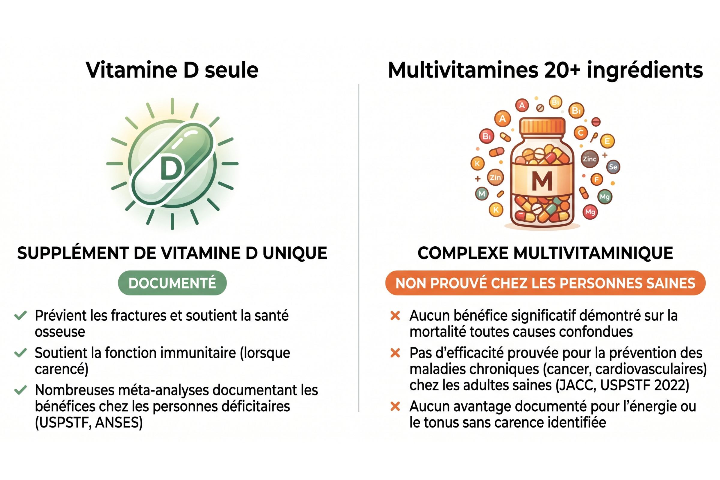 vitamine d vs multivitamines