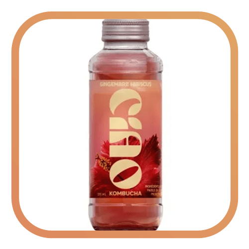 Ciao Kombucha Kombucha Saveur Gingembre Hibiscus