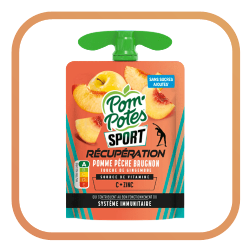 Compote Sport Pomme Pêche Brugnon
