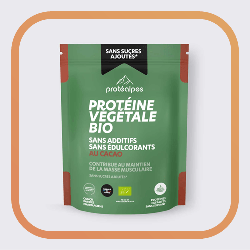 Protéalpes Protéine végétale BIO au cacao – Gamme sans sucres ajoutés