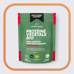 Protéine végétale BIO goût fraise – Gamme sans sucres ajoutés