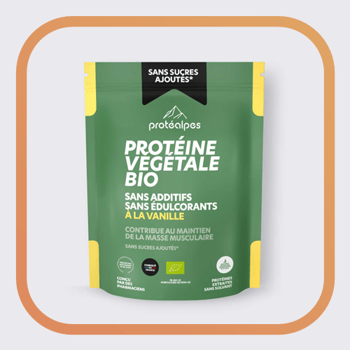 Protéalpes Protéine végétale BIO à la Vanille – Gamme sans sucres ajoutés